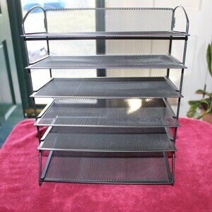 Multi-layer Detachable File Organizer Rack Iron Wire Desktop Document Holder